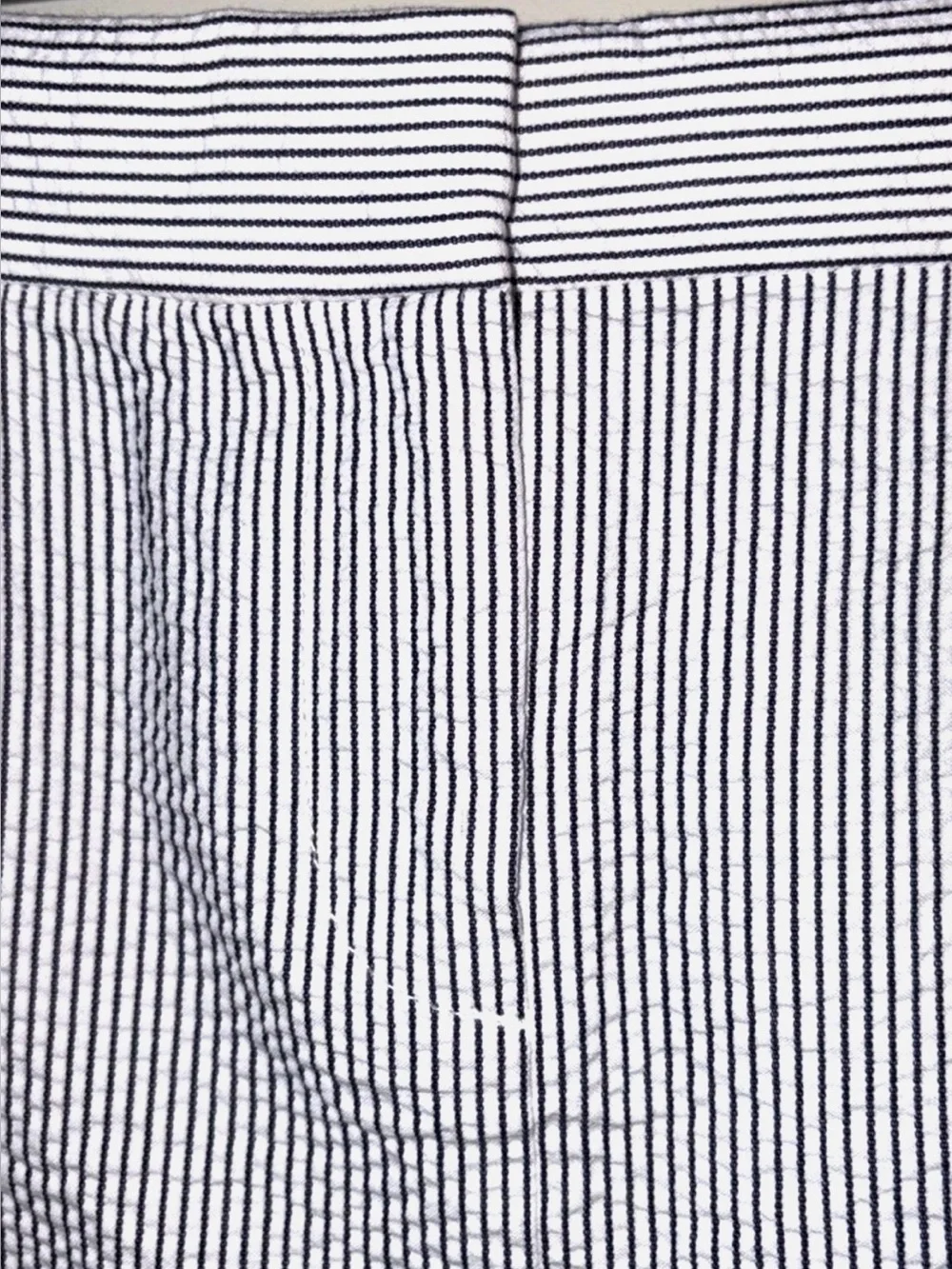 J.Crew Seersucker Nautical Mini Skirt Size 4 Black White Sailor Button